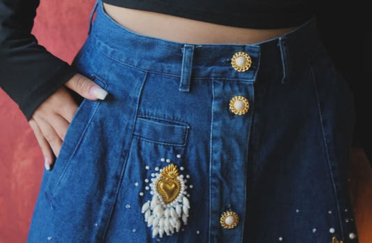 Gonna in denim Vintage